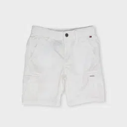 TOMMY HILFIGER Boys White Straight Fit Cotton Shorts-picture-40