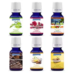 Airance 10 ml Each Refreshing Lime, Fresh Rose, Mixed Fruit, Chocolate, Sandal Bath & Sandal Wood Fragrance Aroma Oil For Diffuser (Pack of 6)-image-6