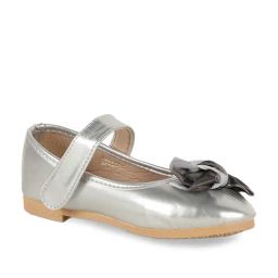Passion Petals Kids Silver Mary Jane Shoes-image-74