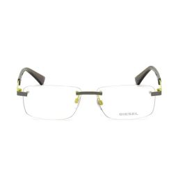 Diesel Green Rectangular Eye Frames for Men-image-79
