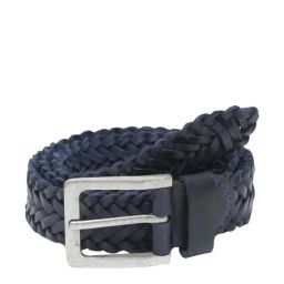 Teakwood Leathers Blue Leather Waist Belt for Men-image-64