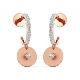 Joyalukkas 18k Rose Gold & Diamond Drop Earrings for Women-image-74