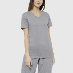 Vimal Jonney Grey Regular Fit Pajama Set-image-21