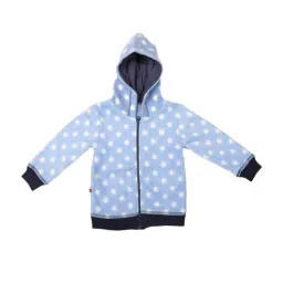 Nino Bambino Kids Blue & White Printed Hoodie-picture-17
