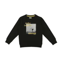 Pepe Jeans Kids Black Graphic Full Sleeves Sweatshirt-image-92