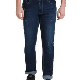 Parx Blue Tapered Fit Lightly Washed Jeans-picture-25