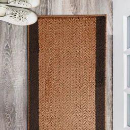 Saral Home Beige Polyester Geometric Door Mat-21