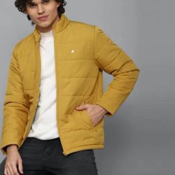 allen solly Men Yellow Textured Full Sleeves Casual Jacket-picture-22