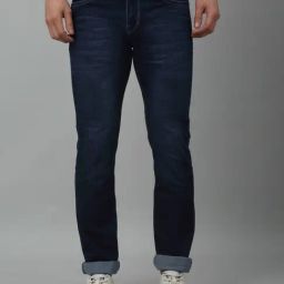 Cantabil Dark Blue Straight Fit Jeans-image-73