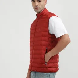 Tommy Hilfiger Red Regular Fit Quilted Jacket image 3