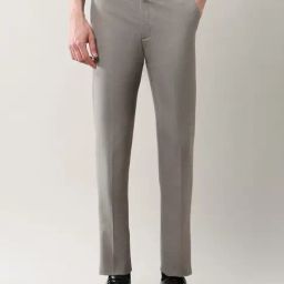 Arrow Grey Regular Fit Self Pattern Trousers-picture-4