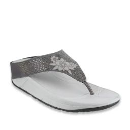 Metro Women's Grey Thong Wedges-image-14