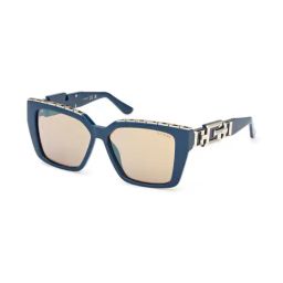 Guess GUS79155590GSG Brown UV Protected Butterfly Sunglasses for Women-image-63