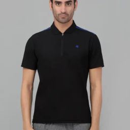 Cantabil Black Regular Fit Sports Polo-image-57