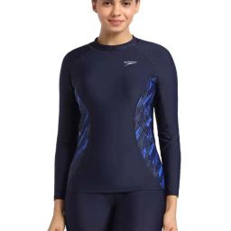 Speedo Navy Printed Swimwear-image-65