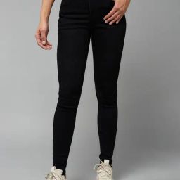 DOLCE CRUDO Black Slim Fit High Rise Jeans-image-89