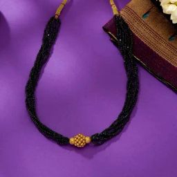 P.N.Gadgil Jewellers 42KT (916) BSI Hallmarked Yellow Gold Sankalp Thushi Necklace For Women-image-62