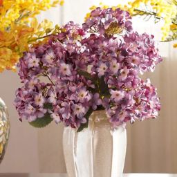 Pure Home and Living Purple Polyester Hydranger Artificial Flower Stem-picture-19