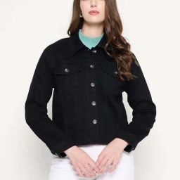 MADAME Black Plain Jacket-36