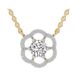 Sparkles Lab Grown Diamond 14k (585) Yellow Gold Pendant for Women-image-90