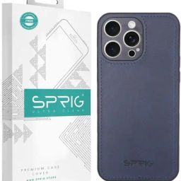 Sprig Matte Leather Back Cover for APPLE iPhone 15 Pro Max (Blue)-image-52