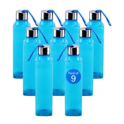 Kuber Industries Blue Set of 6 Plastic Solid Water Bottle-29