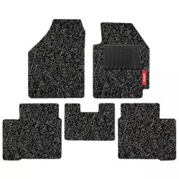 Elegant PVC Grass Black Carpet Car Mat Compatible With Honda City 2014-2019-image-93