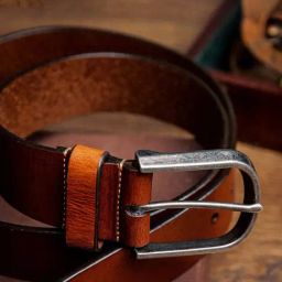 James Aston Pedro Premium Brown Leather Solid Waist Belt-image-62