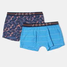 Jockey Kids Multi Cotton Printed Trunks (Pack of 2)-13
