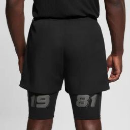 Guess Black Polyester Regular Fit Solid Shorts image 2
