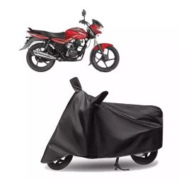 Auto Pearl Polyester Two Wheeler Cover for Bajaj Discover 100 DTS-i (Grey)-70