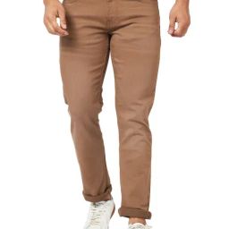 Spykar Brown Regular Fit Lightly Washed Jeans-image-64