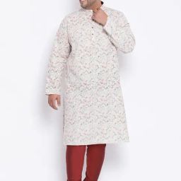 KISAH PLUS Multicolored Regular Fit Printed Kurta-picture-20