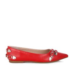 London Rag Women's Red Flat Ballets-20