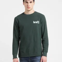 Levi's Green Cotton Regular Fit Logo Printed T-Shirt-picture-47