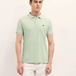 The Bear House Green Cotton Regular Fit Polo T-Shirt-picture-40