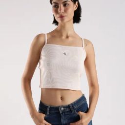 CALVIN KLEIN JEANS Pink Slim Fit Cami Top-image-40