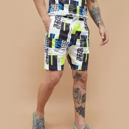 Fame Forever By Lifestyle White Regular Fit Printed Sports Shorts-picture-37