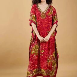 The Kaftan Company Red Printed Kaftan-picture-46