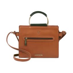 Hidesign EOSS Tan Medium Leather Cross Body Bag-image-90