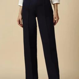 Allen Solly Navy Plain Trousers-picture-40