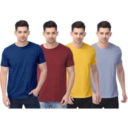 Color Capital Multicolored Regular Fit T-Shirt - Pack of 4-image-97