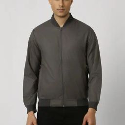 Van Heusen Grey Regular Fit Bomber Jacket-image-38