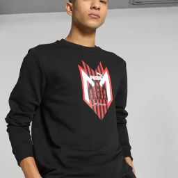 Puma Black Cotton Regular Fit Printed Sweatshirt-picture-11