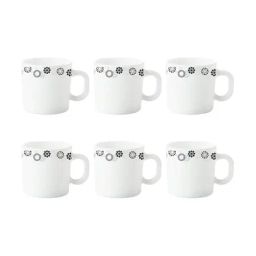 Larah by Borosil White Opalware 6 Piece Tea Set-48