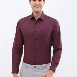 Allen Solly Maroon Slim Fit Shirt-image-71
