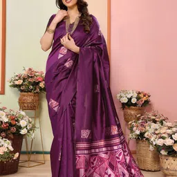 Sidhidata Woven Design Zari Banarasi Saree-image-58