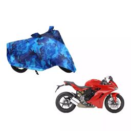 Auto Pearl Waterproof Two Wheeler Cover For Ducati SuperSport (Blue)-image-63