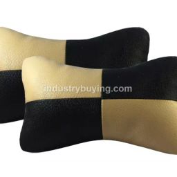 Oscar Designer Car Seat Neck Cushion Pillow (Black-Beige) - Set of 2-4