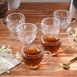 CDI Transparent Solid Glass Transparent Mugs Set of Cups and Mugs-33